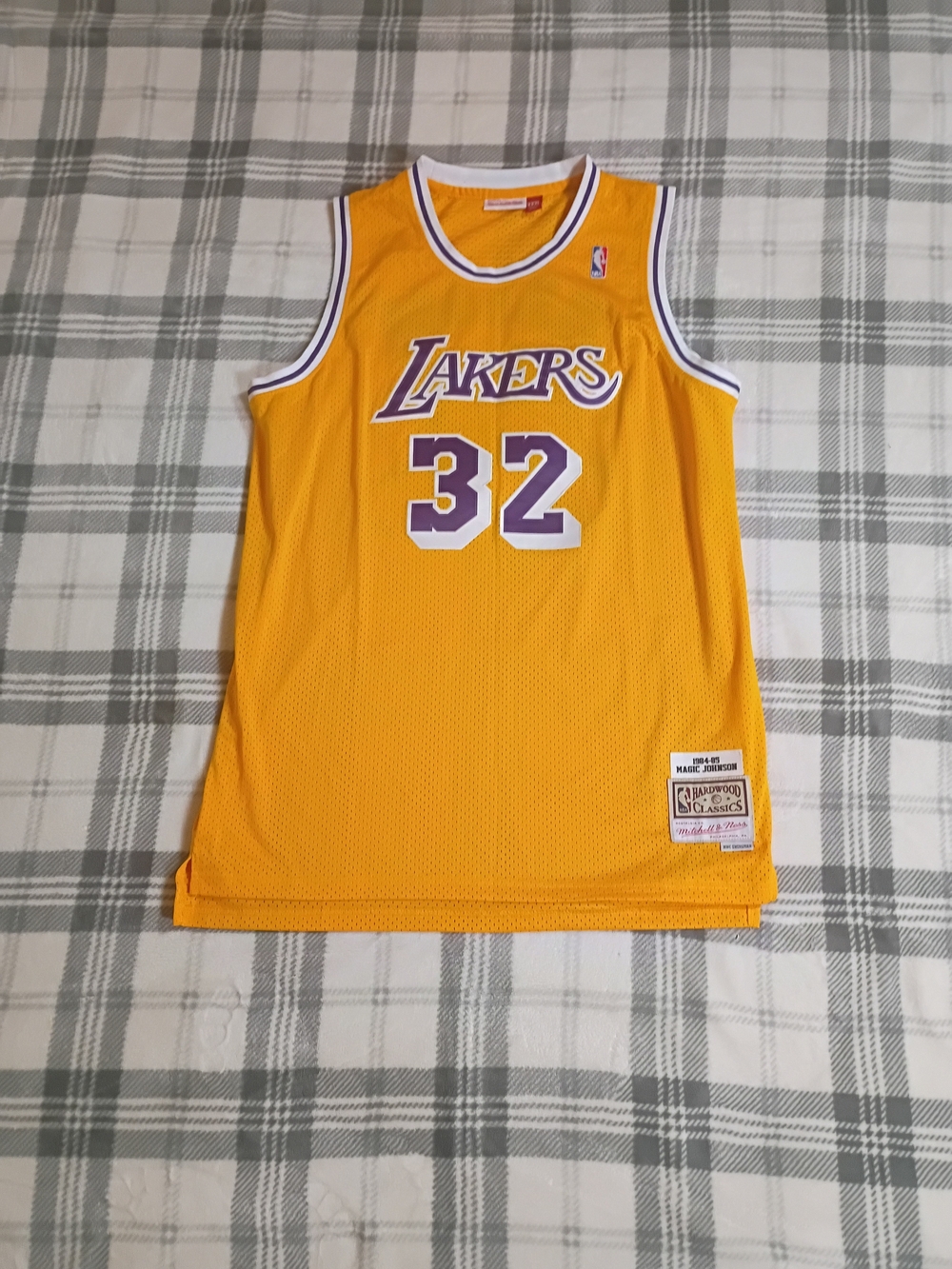 Mitchell & Ness Los Angeles Lakers Gold/Purple #32 Jersey